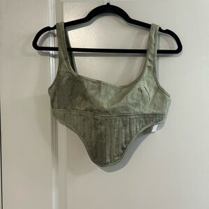 PrettyLittleThing Acid Green Corset Top